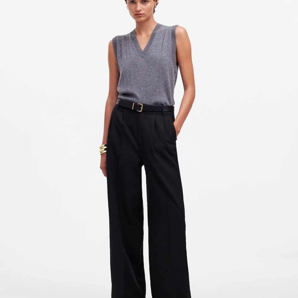 Madewell Black Wide-Leg Pants